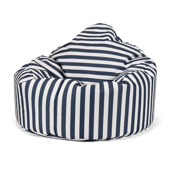 Pouf Poire, Archi - Rayures Bleu Marine 01