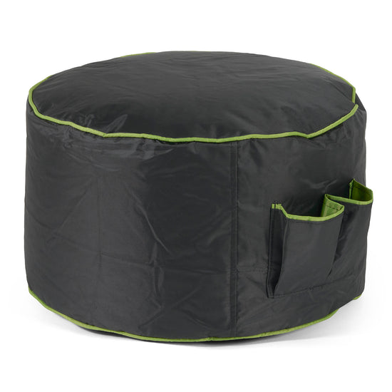 Fauteuil Gaming Pouf Style Siège Auto - Noir / Vert 05