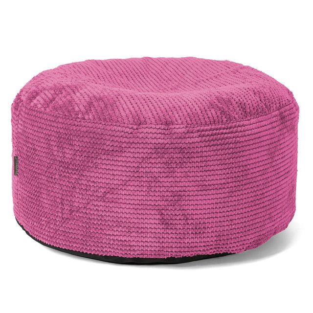 Grand Repose-pied Rond - Pompon Rose 01