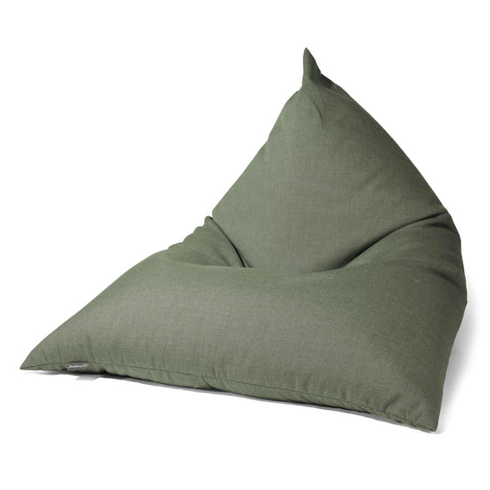 Gros Pouf Poire Extérieur - Sunbrella Olive 01