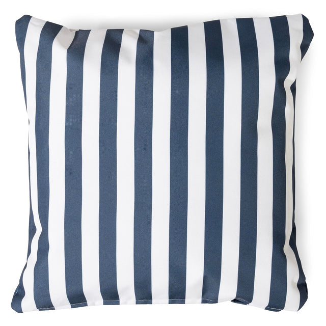 Housse de Coussin Extérieur 47 x 47cm - Rayures Bleu Marine 01