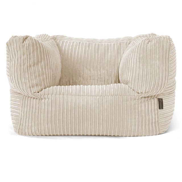 Albert Pouf Fauteuil Design - Côtelé Crème 01