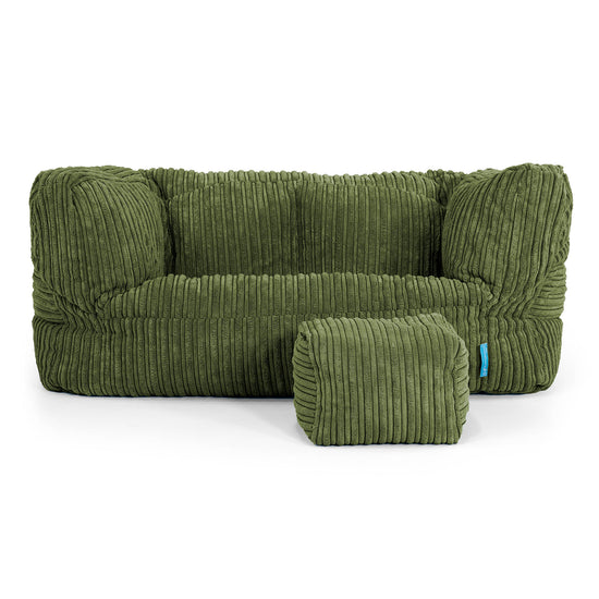Canapé Enfant Albert 2-6 ans - Côtelé Vert Forêt 02