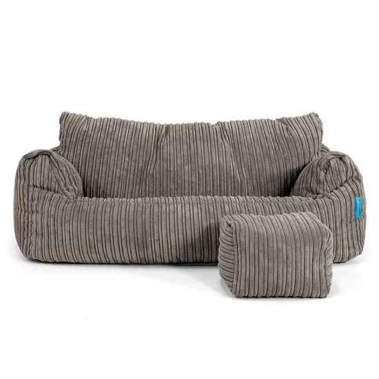 Joséphine Canapé Pouf pour Enfant 1-5 ans - Côtelé Anthracite 02