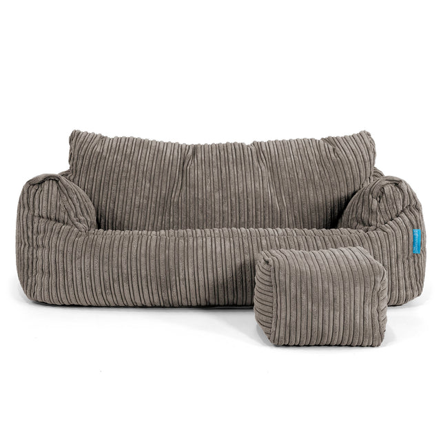 Joséphine Canapé Pouf pour Enfant 1-5 ans - Côtelé Anthracite 02