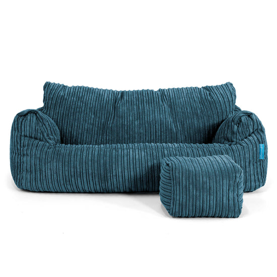 Joséphine Canapé Pouf pour Enfant 1-5 ans - Côtelé Bleu Marine 02
