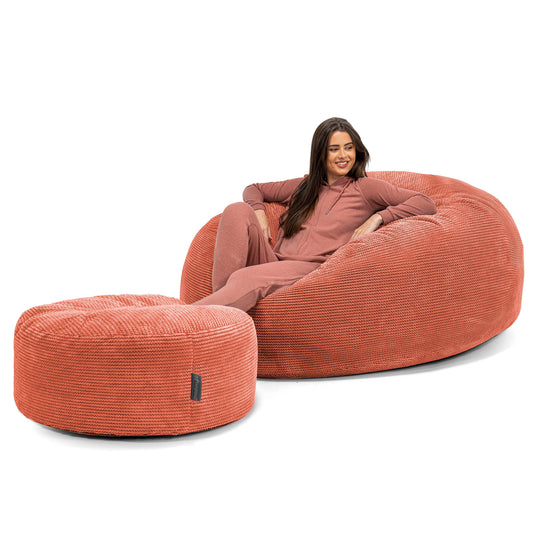 Canapé Pouf Géant Grande Mammouth - Pompon Citrouille 02