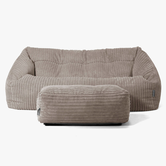 Canapé Pouf Maya - Côtelé Grège 02
