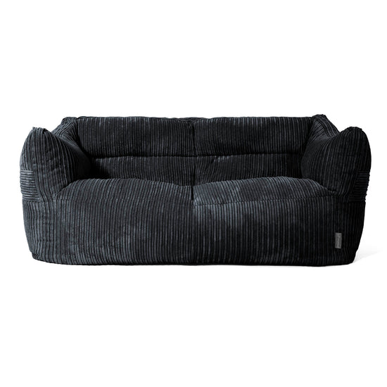 Canapé Pouf Victor - Côtelé Noir 01