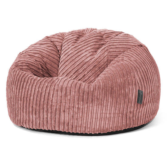 Pouf Poire Classique - Côtelé Pêche 01