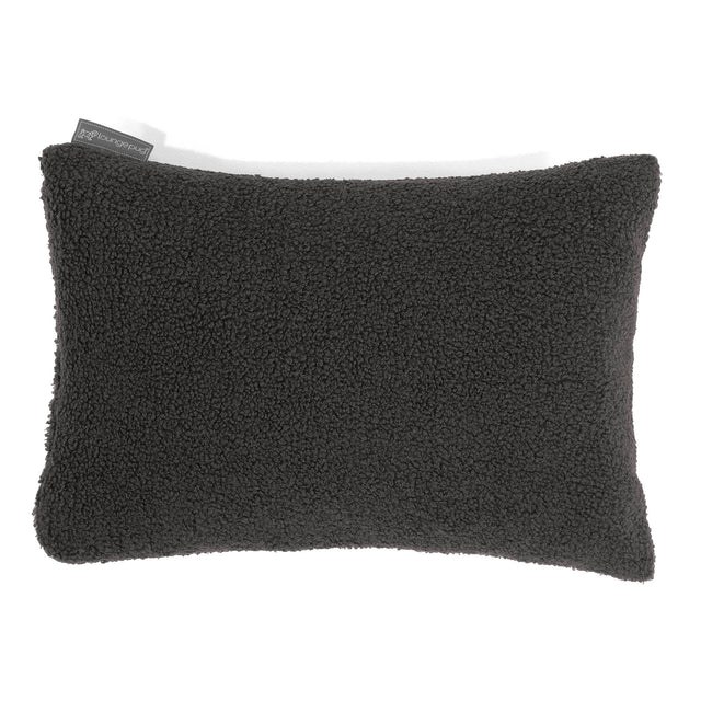 Housse de Coussin Rectangulaire 35 x 50cm - Bouclé Anthracite 01