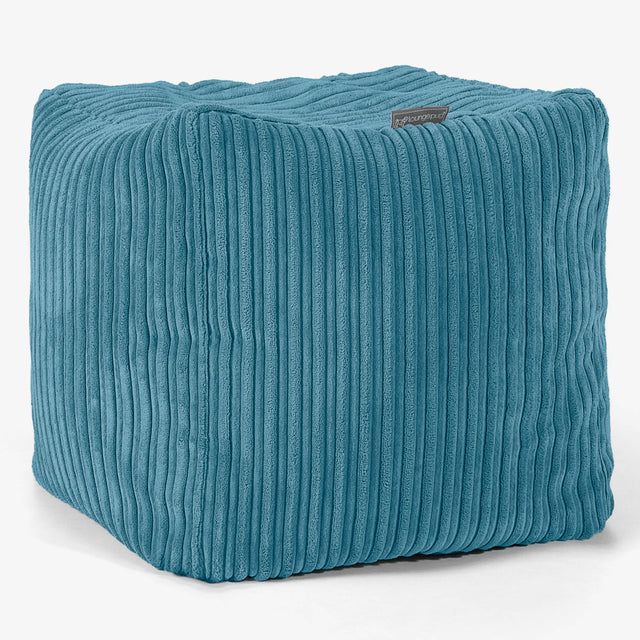 Pouf Repose-pieds Cube Housse de Remplacement - Côtelé 01