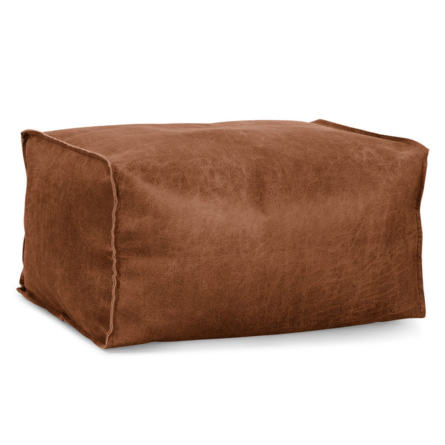 Petit Repose Pied Housse de Remplacement - Cuir Vintage 01