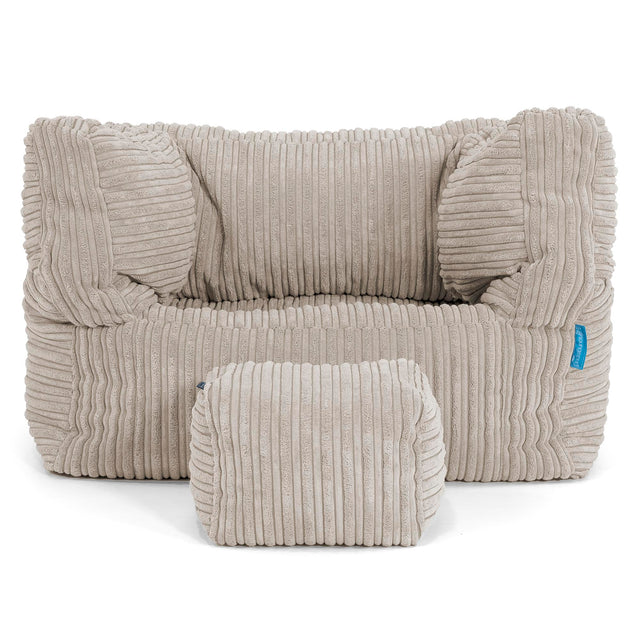 Fauteuil Pouf Albert pour Enfant 1-5 ans - Côtelé Vison 03