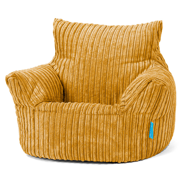 Fauteuil Pouf Bambin 1-3 ans - Côtelé Miel doré 01