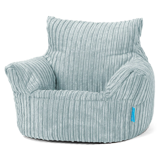 Fauteuil Pouf Bambin 1-3 ans - Côtelé Verte Menthe 01