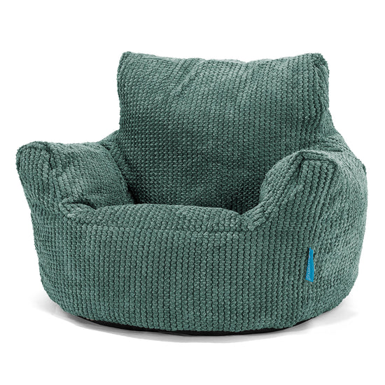 Fauteuil Pouf Bambin 1-3 ans - Pompon Vert Mousse 01
