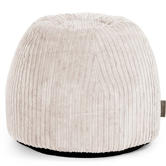 Tabouret Pouf de Coiffeuse - Côtelé Ivoire 01