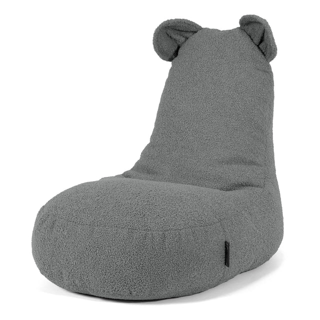 Fauteuil Pouf Enfant Animal Ourson 2-6 ans - Bouclé Gris 01