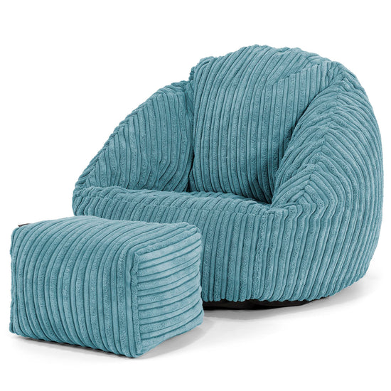 Pouf Chaise Bubble pour Enfants 1-3 ans - Côtelé Mer Égée 02
