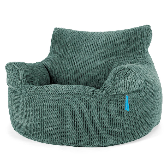 Fauteuil Pouf Enfant 3-8 ans - Pompon Vert Mousse 01