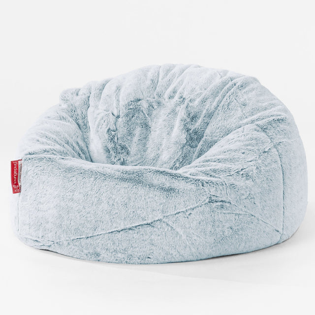 Pouf Poire Classique Enfant 1-5 ans Housse de Remplacement - Fausse Fourrure Lapin 01