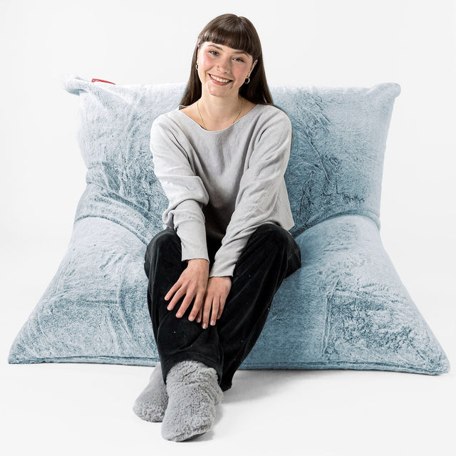 Pouf Géant XXL Housse de Remplacement - Fausse Fourrure Lapin 01