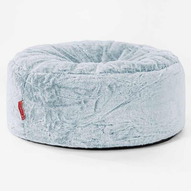 Pouf Design Rond Housse de Remplacement - Fausse Fourrure Lapin 01