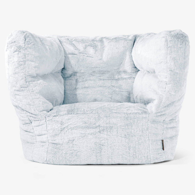 Louis Pouf Fauteuil Design Housse de Remplacement - Fausse Fourrure Lapin 01