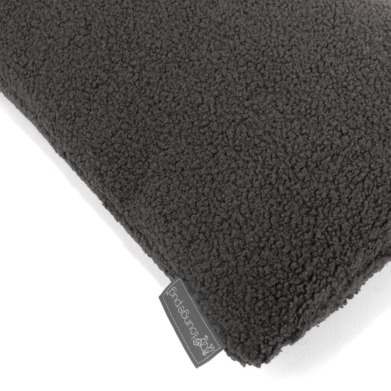 Grand Housse de Coussin 70 x 70cm - Bouclé Anthracite 02