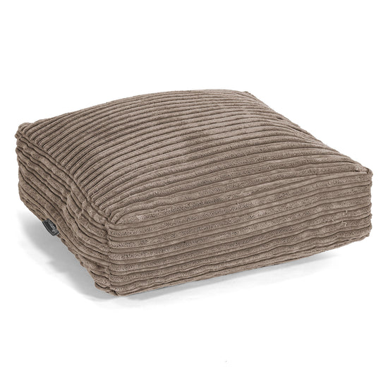 Grand Coussin de Sol - Côtelé Grège 01