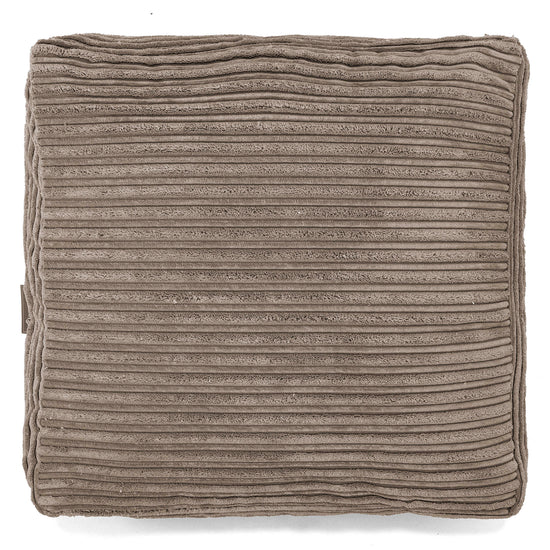 Grand Coussin de Sol - Côtelé Grège 03