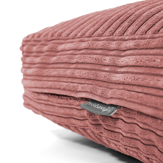 Grand Coussin de Sol - Côtelé Pêche 02