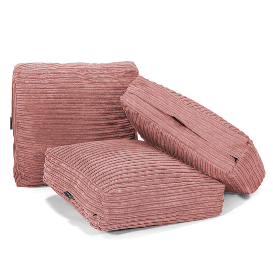 Grand Coussin de Sol - Côtelé Pêche 04