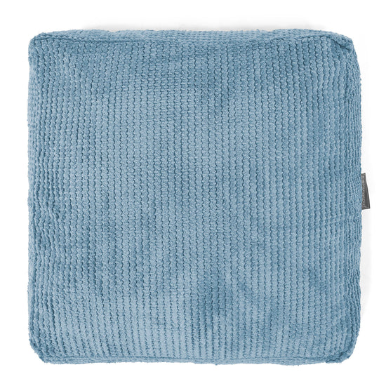 Grand Coussin de Sol - Pompon Bleu Ciel 03