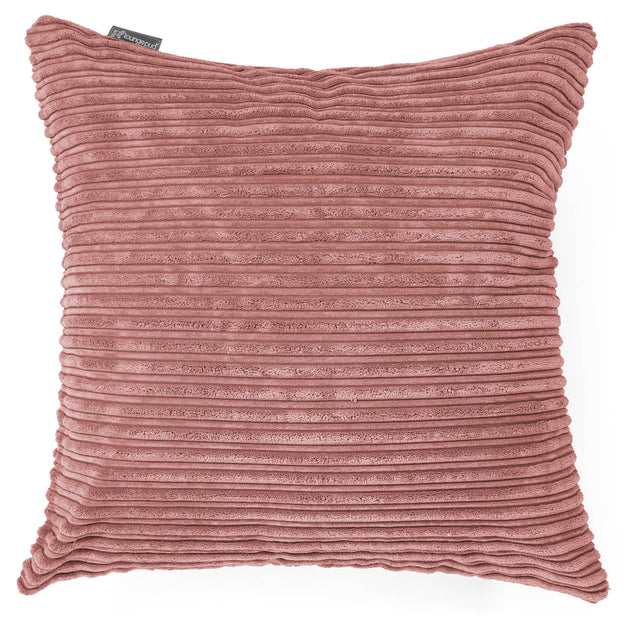 Grand Housse de Coussin 70 x 70cm - Côtelé Pêche 01