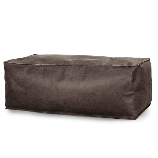 Gros Repose Pied - Cuir Vintage Gris Ardoise 01