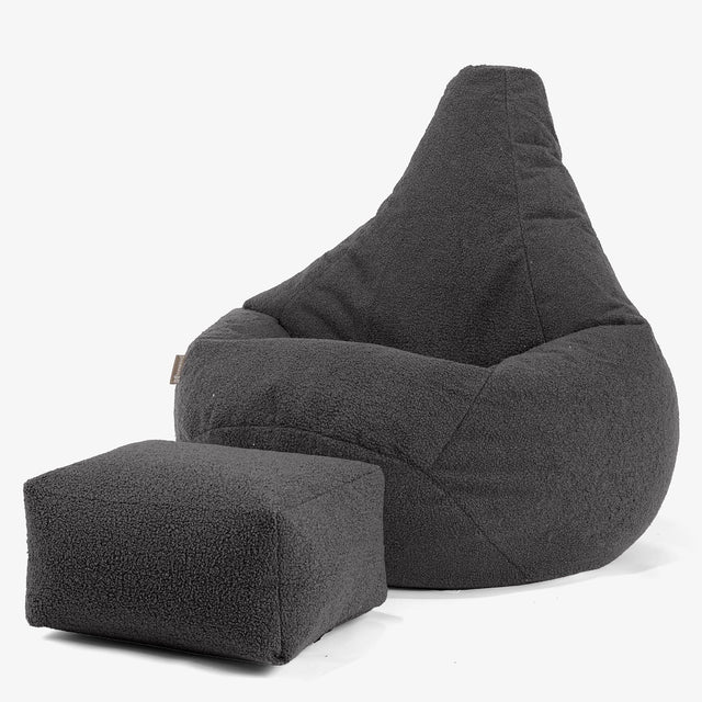 Pouf Poire Gamer Housse de Remplacement - Bouclé 01