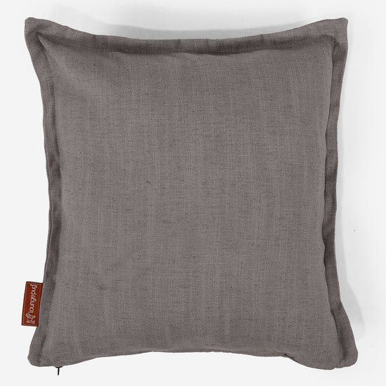 Housse de Coussin 47 x 47cm - Aspect Lin Gris Ardoise 01