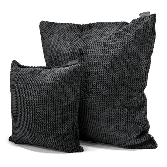 Housse de Coussin 47 x 47cm - Pompon Noir 02