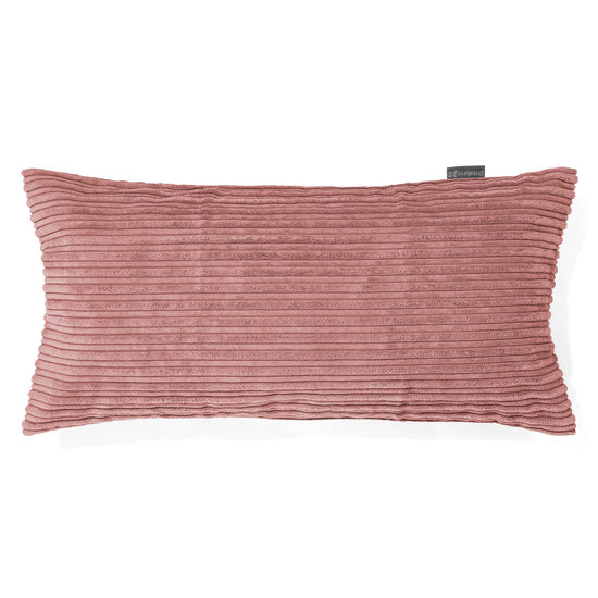 Housse de Coussin Rectangulaire Géant 40 x 70cm - Côtelé Pêche 01