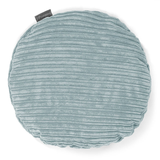 Housse de Coussin Rond 50cm - Côtelé Verte Menthe 01