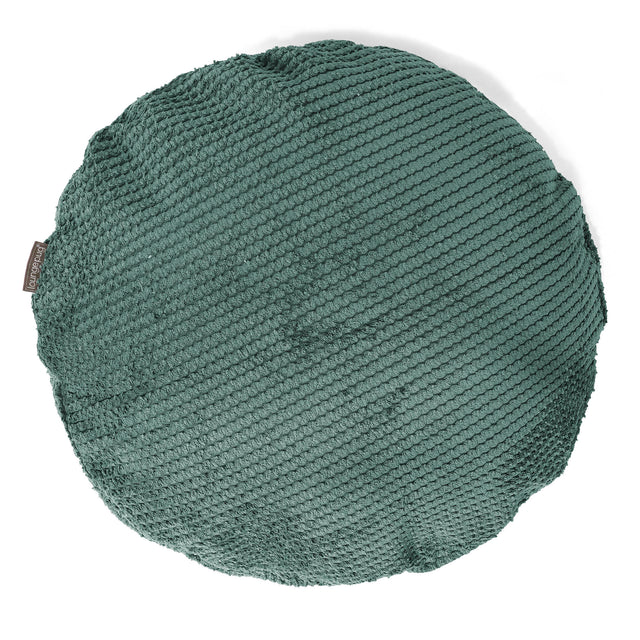Housse de Coussin Rond 50cm - Pompon Vert Mousse 01