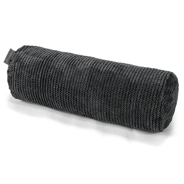 Housse de Traversin 20 x 55cm - Pompon Noir 01