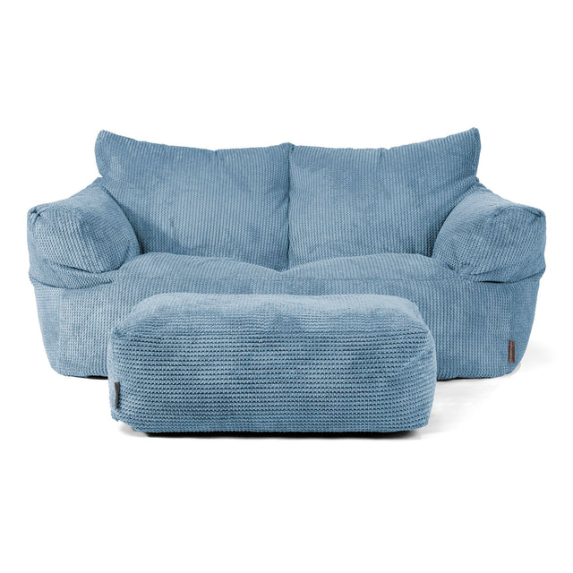 Joséphine Canapé Pouf - Pompon Bleu Ciel 02