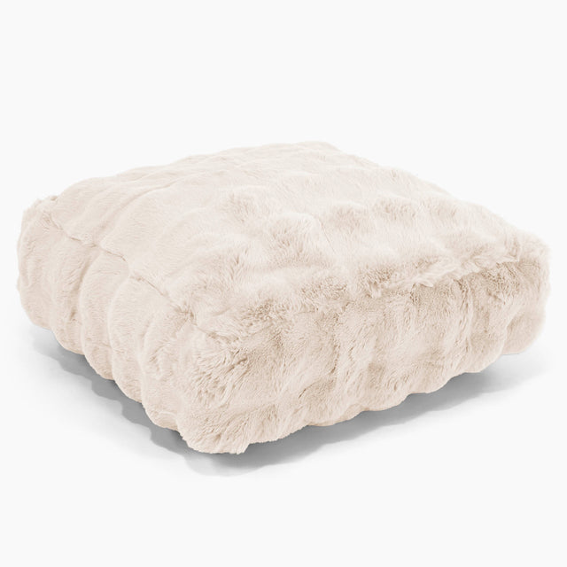 Grand Coussin de Sol Housse de Remplacement - Fausse Fourrure à Bulles 01