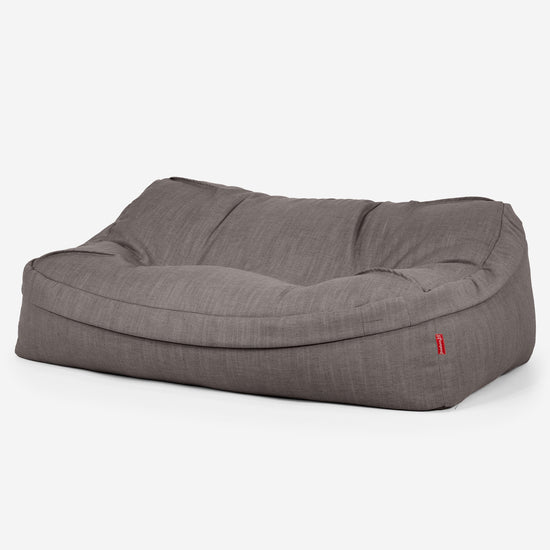 Le Canapé Pouf Doudou - Aspect Lin Gris Ardoise 01