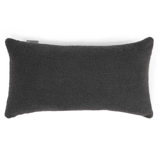 Housse de Coussin Rectangulaire Géant 40 x 70cm - Bouclé Anthracite 01