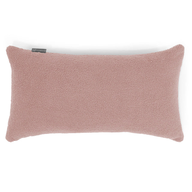 Housse de Coussin Rectangulaire Géant 40 x 70cm - Bouclé Rose 01