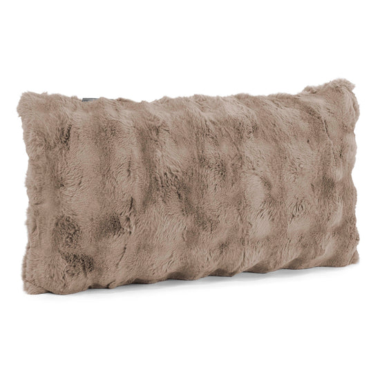 Housse de Coussin Rectangulaire Géant 40 x 70cm - Fausse Fourrure à Bulles Vison 02